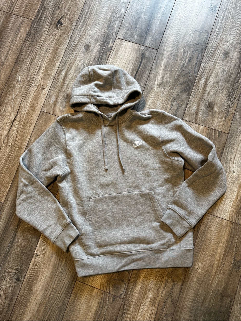 Nike Gray Pullover Hoodie with Small Logo